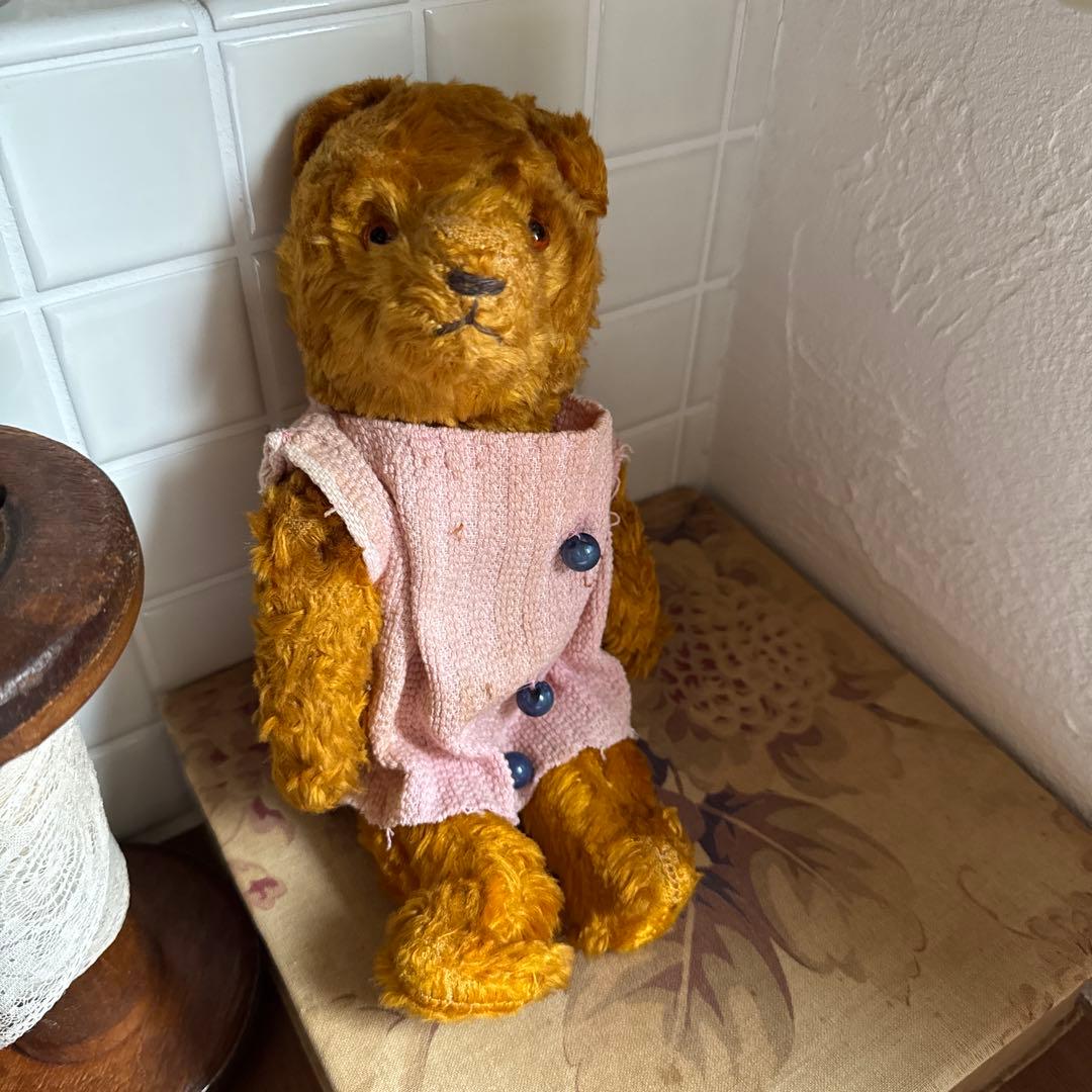 ドイツアンティークベア　ワンピース付き　テディベア　ドイツヴィンテージベア