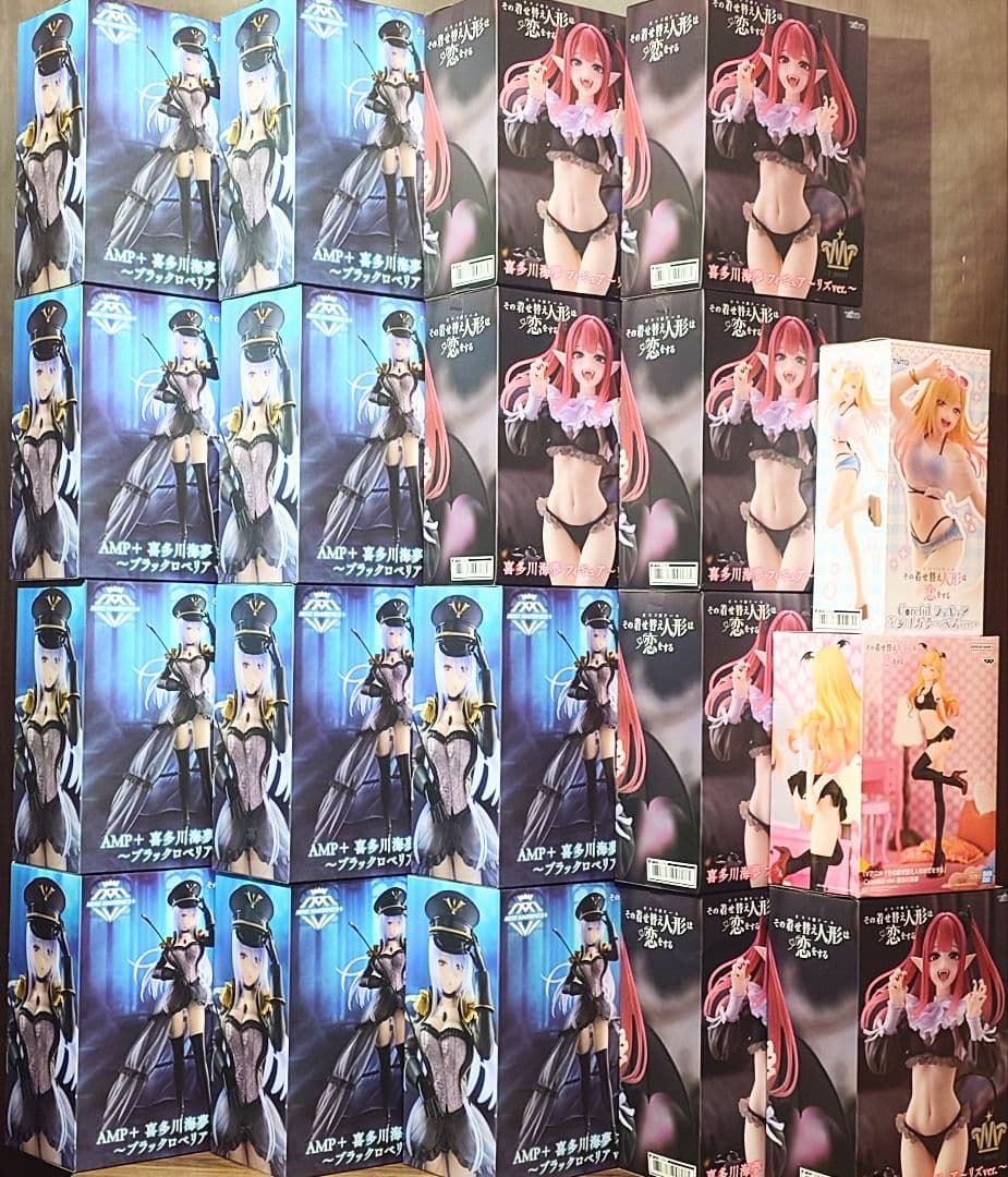 喜多川海夢 フィギュア　リズ 7個　ブラックロベリア10個 　おまけ2個