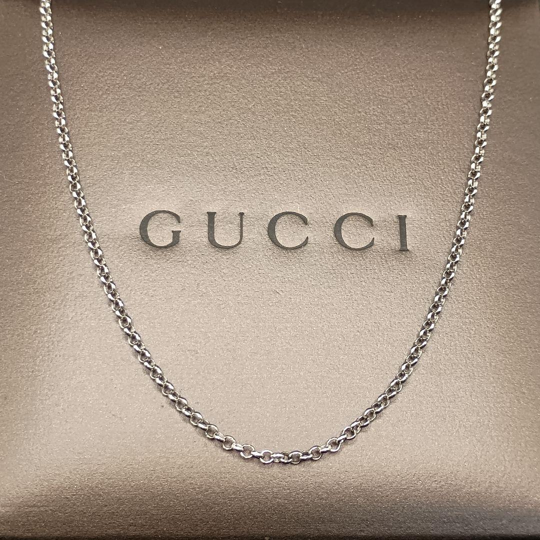 【美品】GUCCI あずきチェーン 50cm〜45cm Ag925