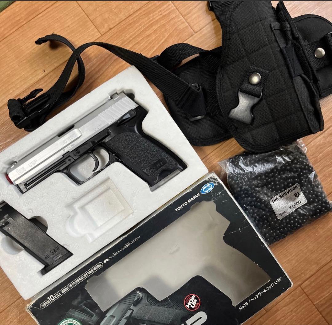 H&K USP スライドシルバー レッグホルスター バイオハザードRE:4レオン