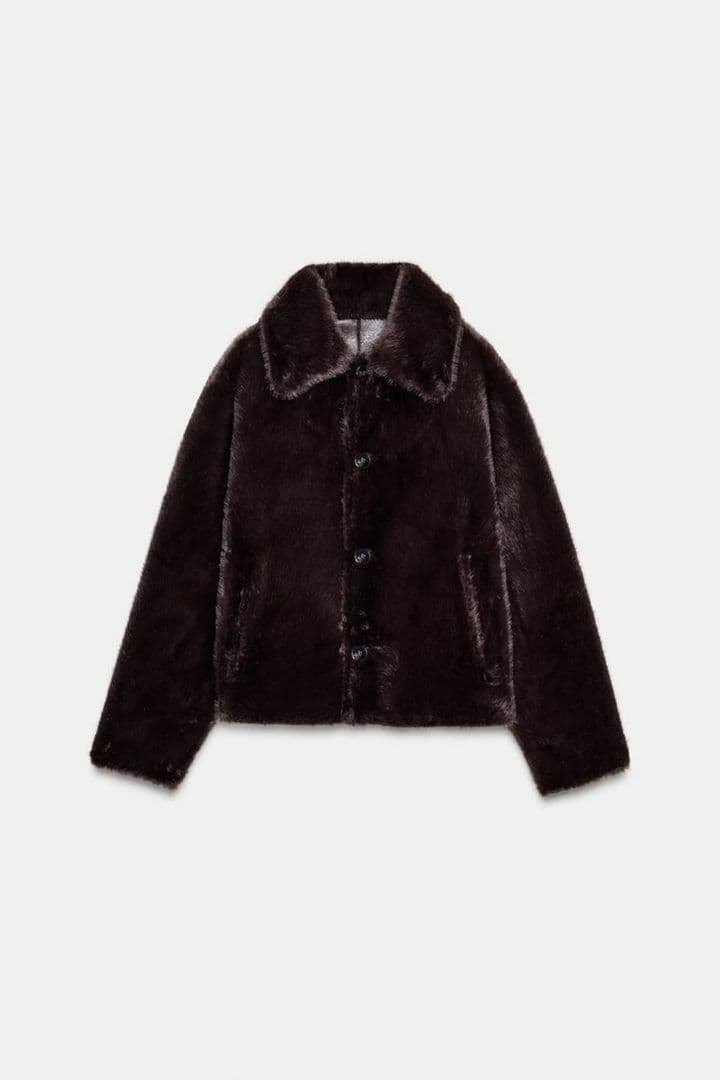ZARA リバーシブル ダブルフェイス フェイクレザージャケット - メルカリ