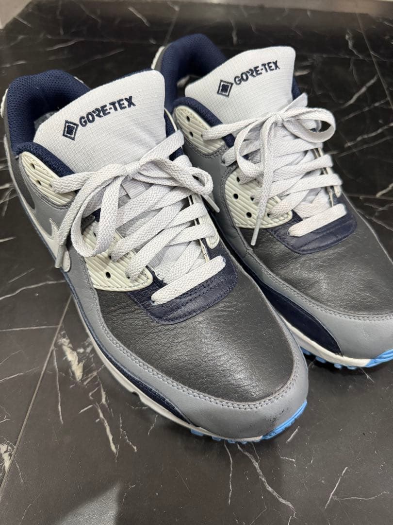 ナイキ GORE-TEX エアマックス スニーカー グレー/ネイビー NIKE（ナイキ） NIKE AIRMAX 90 GTX エアマックス ゴアテックス メンズ