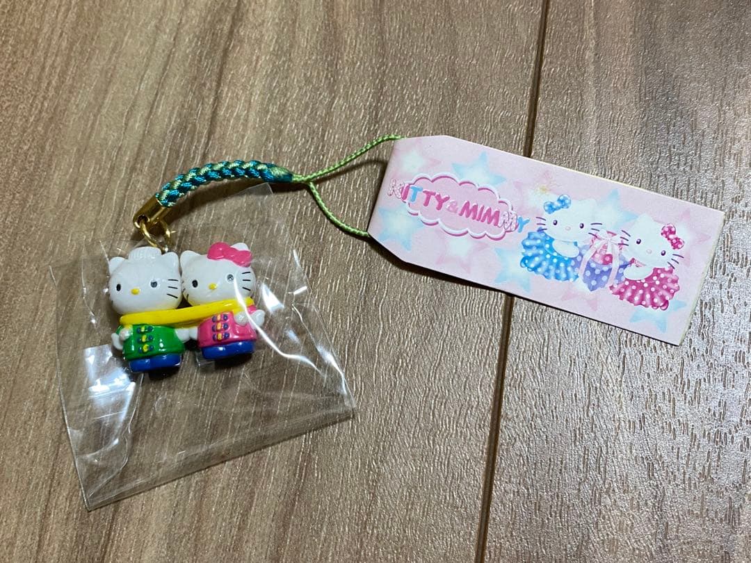 ハローキティ ストラップ 根付 ねつけ クリスマス KITTY&MIMMY