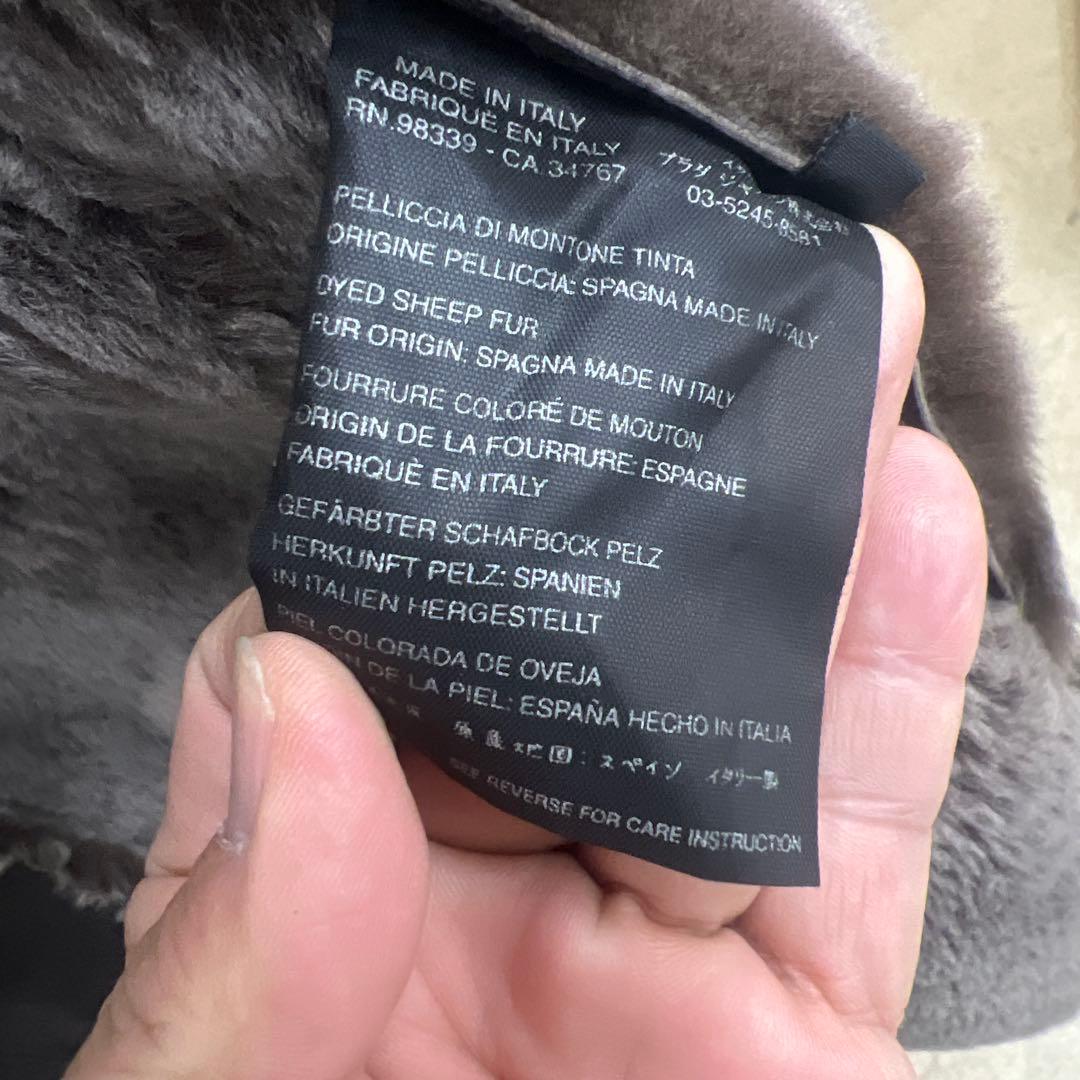 J*1様 超高級世界数枚生産丸の内店購入PRADAムートンハーフコート46