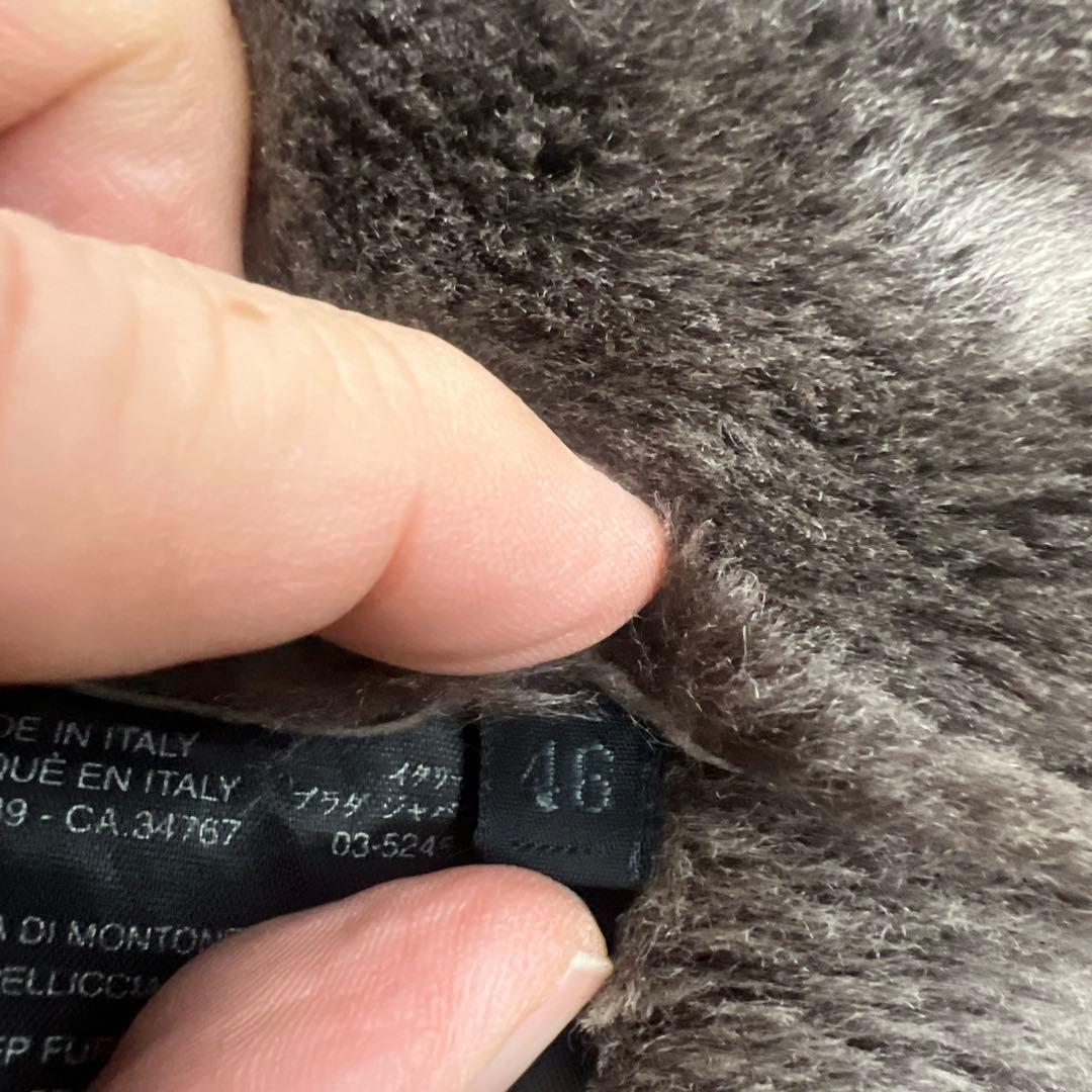 J*1様 超高級世界数枚生産丸の内店購入PRADAムートンハーフコート46