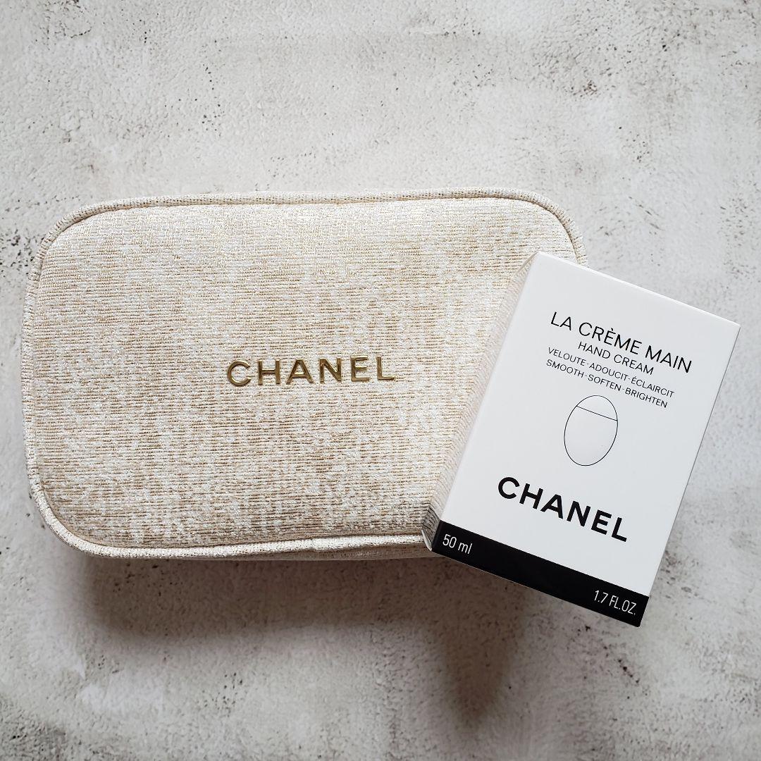 [新品] CHANEL ポーチ・ハンドクリーム セット シャネル ホリデー エッセンシャルケアセット リップ ハンドクリーム