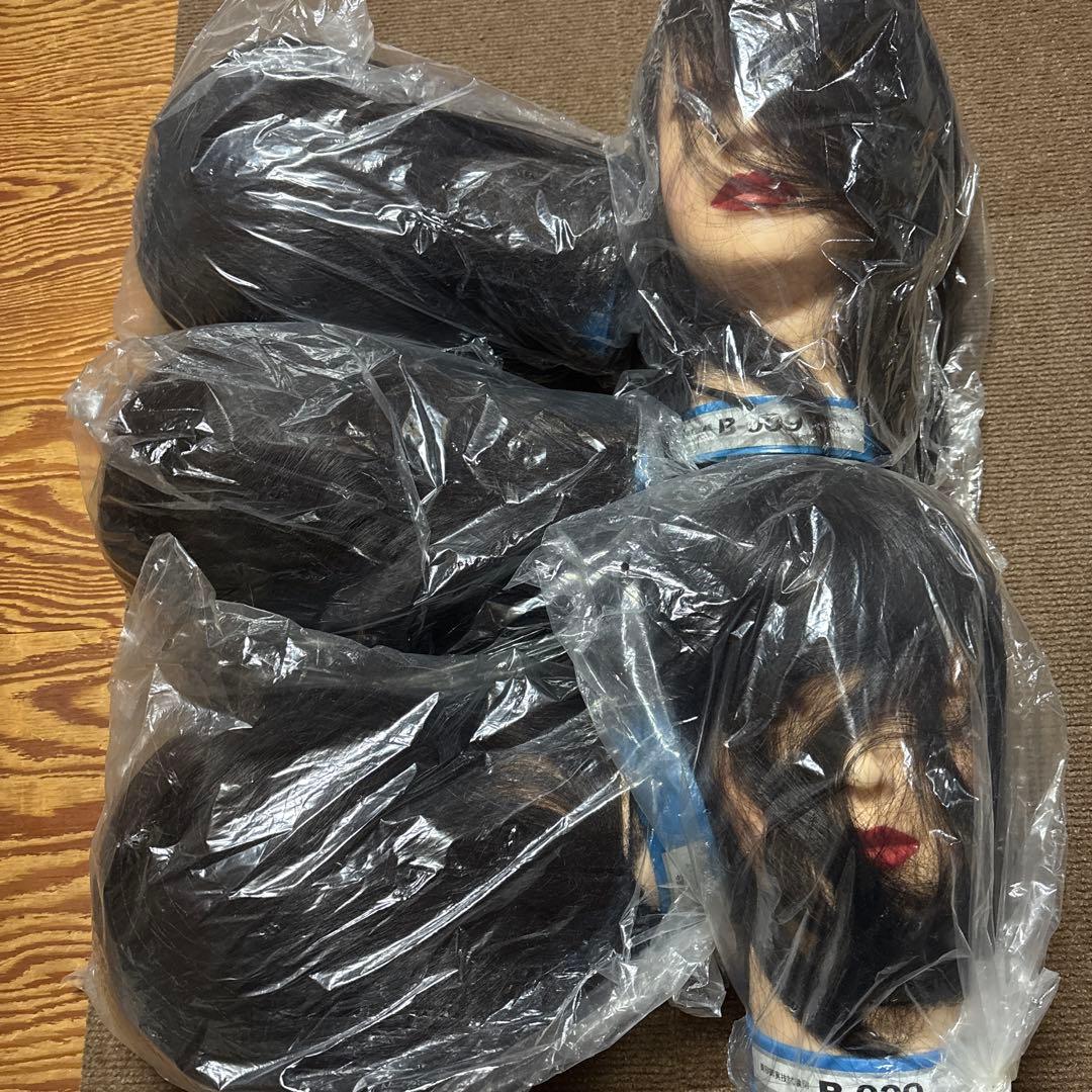 美容師実技試験用　カットマネキン　モデルウィッグ　5体セット