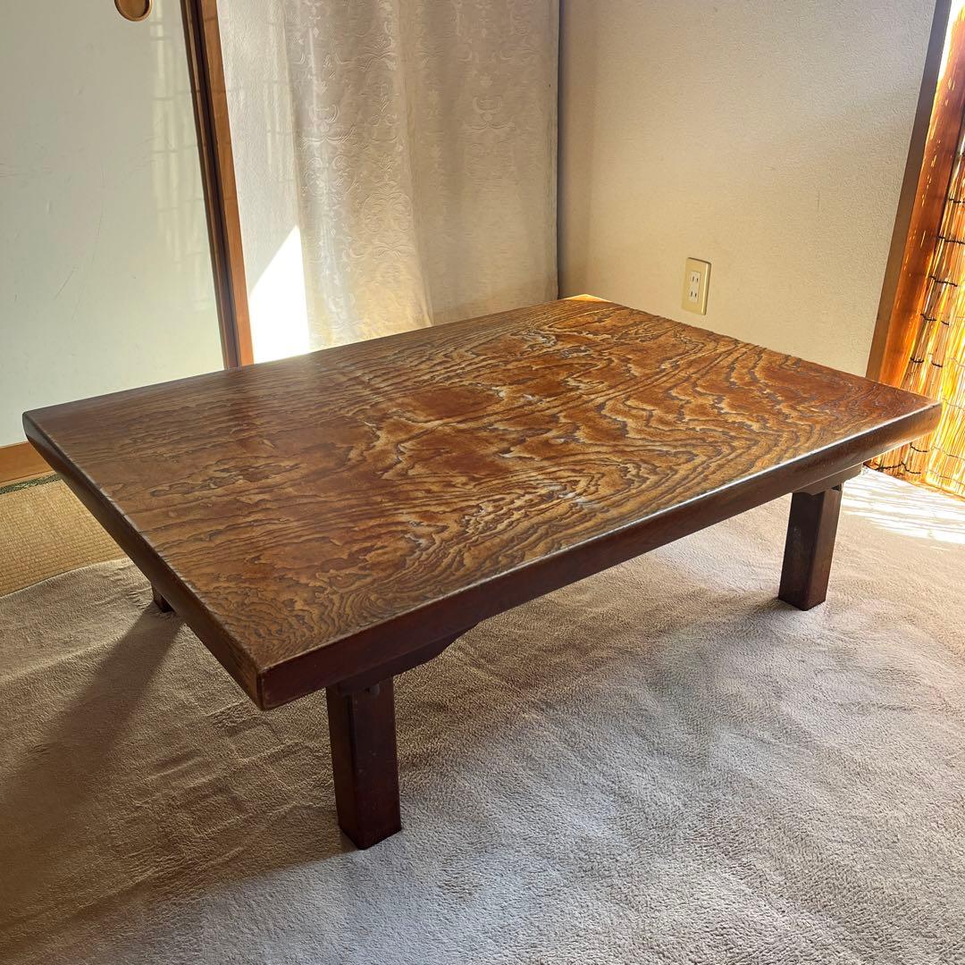 ちゃぶ台 昭和 レトロ アンティーク 長方形 座卓 アンティーク 長ちゃぶ台 長座卓 木製無垢 折り畳み 座卓 文机 飾り台
