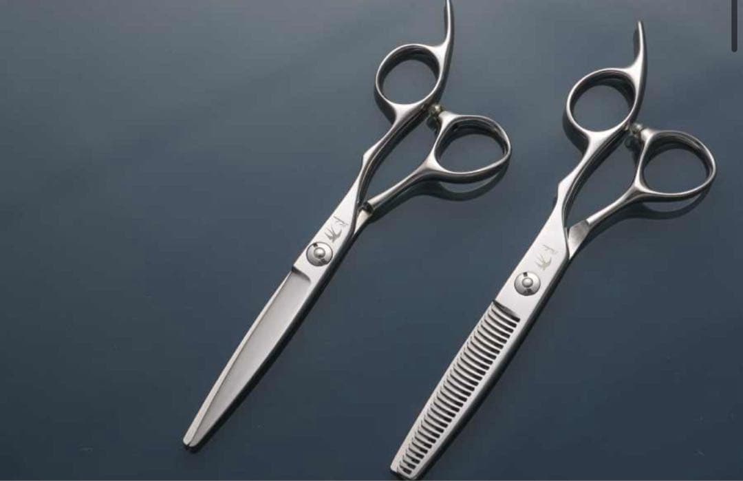 飛燕 6.0inch ブラント刃 セニングシザー 2丁セット 美容師 トリマー