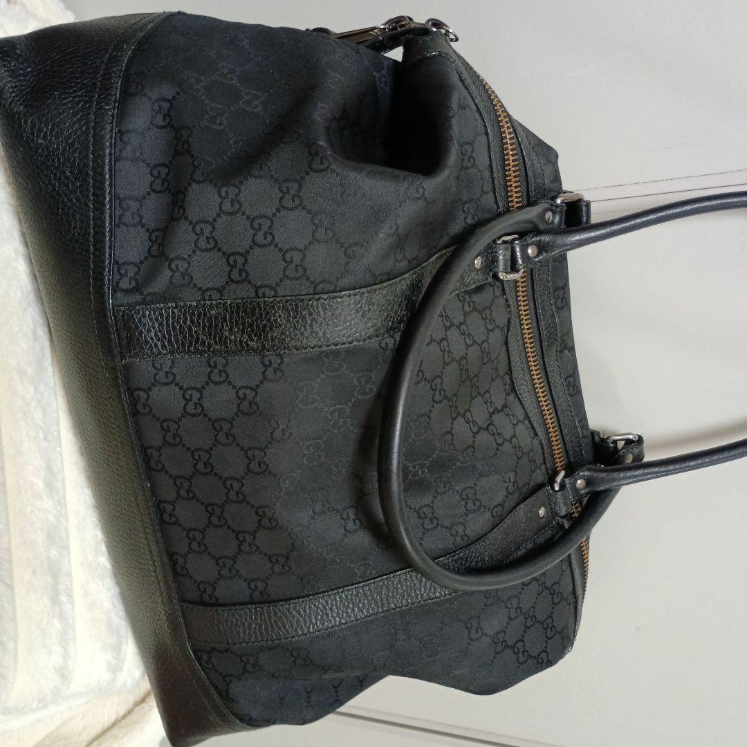GUCCI ブラック ボストンバッグ グッチ ボルセット〕ラージ ボストンバッグ ・ブラック レザー | GUCCI公式