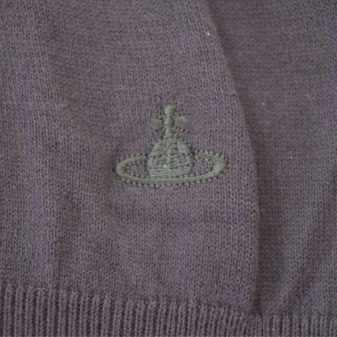 ヴィヴィアン ボウタイニット チェック オーブ刺繍 リボンタイ