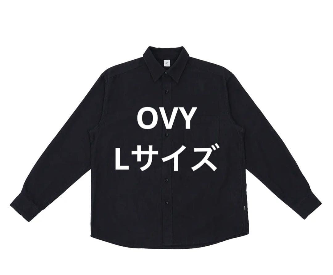 OVY Soft Flannel Wide Shirts L Black 黒