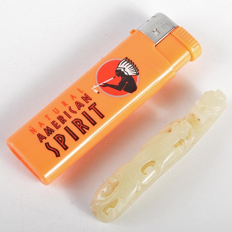 中国 玉石白玉彫刻 龍刻 帯鉤 筆架 置物 V R7200 - メルカリ