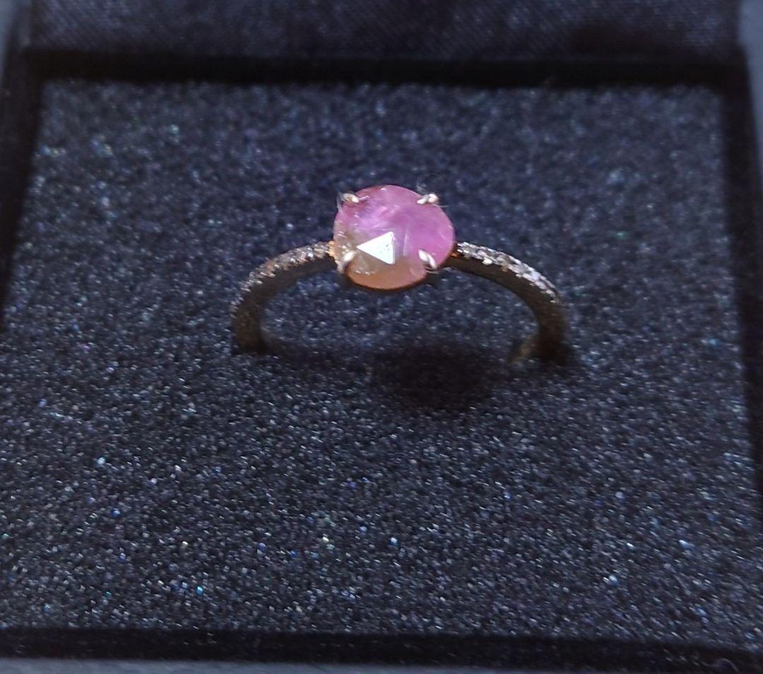 アルティーダウード　ウォーターメロントルマリン　パフェダイヤモンドリング13号