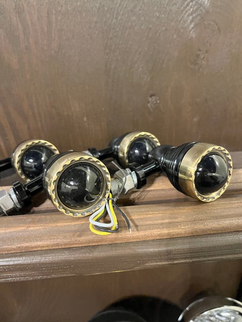 バレットウインカー　ビンテージスタイル　真鍮　4個セット