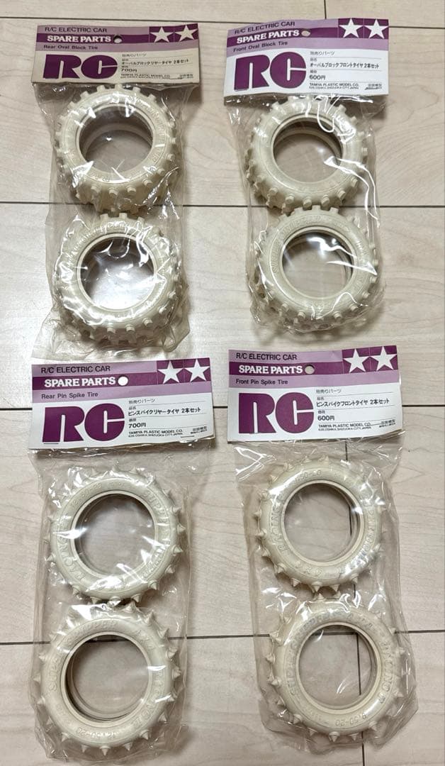 タミヤ　おまけ付き　希少　RC 当時物タイヤセット　ホワイト小鹿　ホットショット