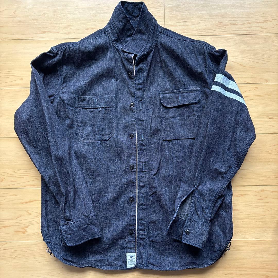 桃太郎ジーンズ　デニムシャツ　L