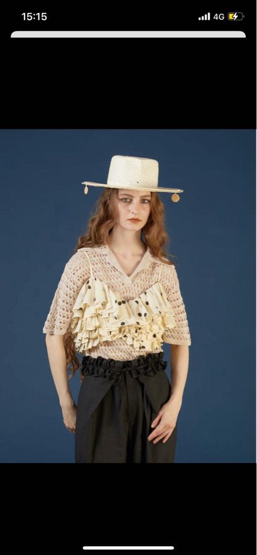 【カレンソロジー購入】クリンクルクリンクルクリンクル/フリルドットキャミ