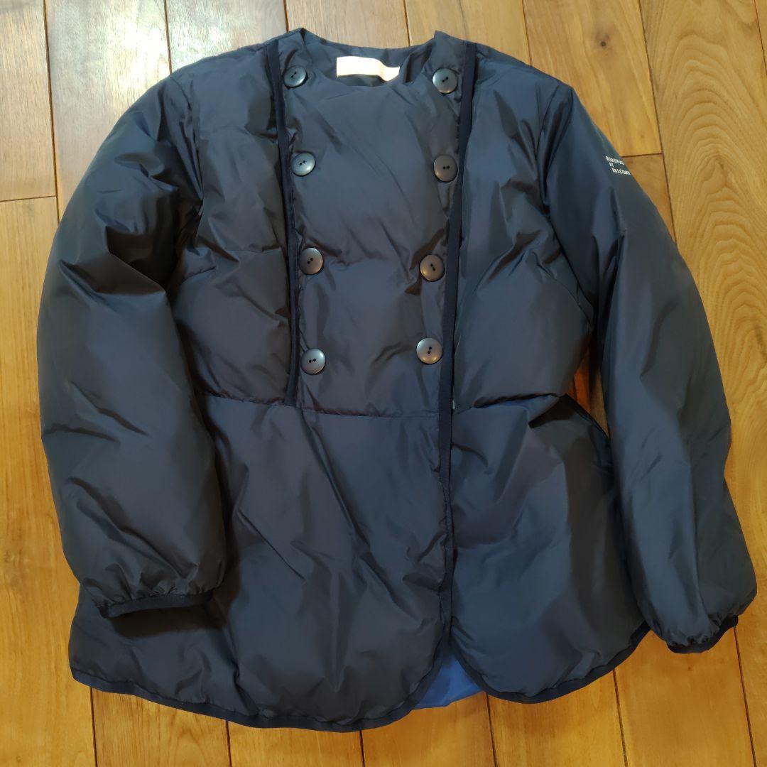 ボーダーズアットバルコニー　パディングジャケットコート　36 ネイビー