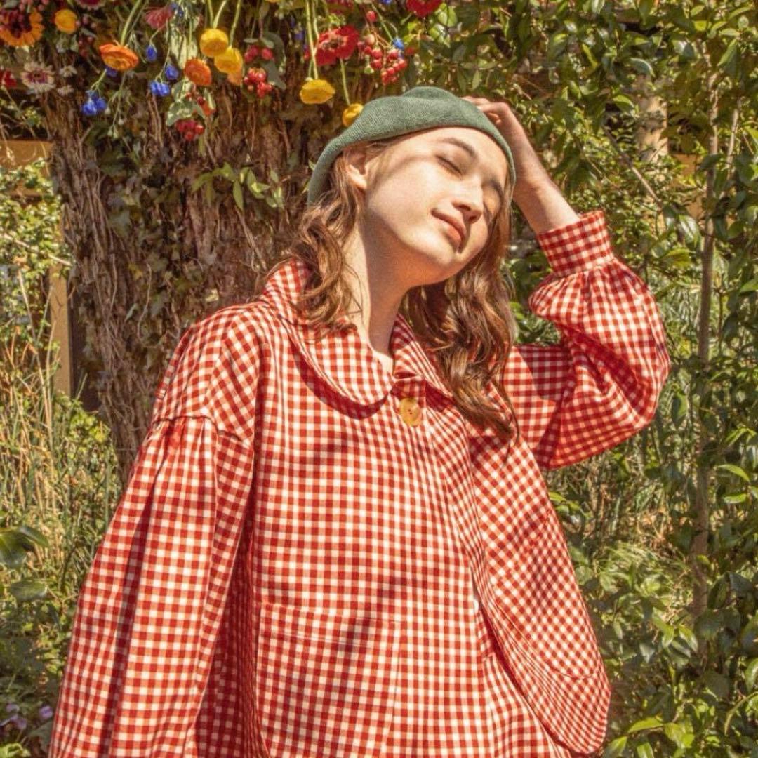 poppy ギンガムチェック ショートジャケット - メルカリ