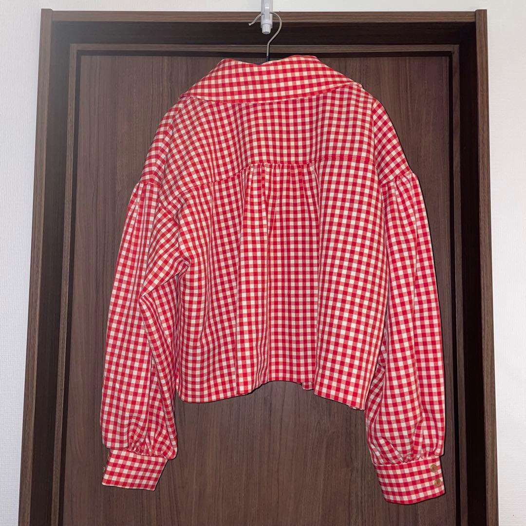 poppy ギンガムチェック ショートジャケット - メルカリ