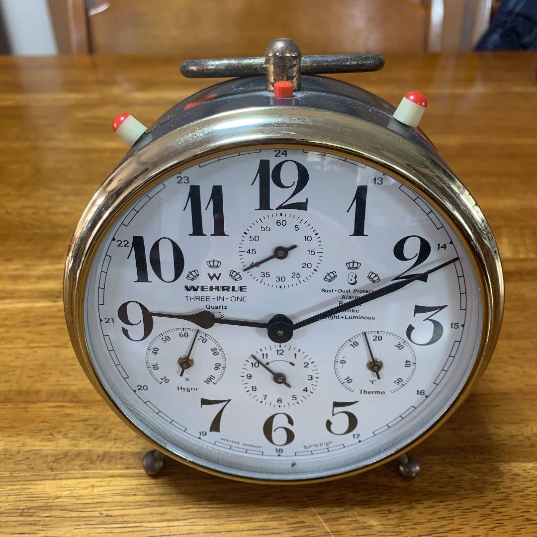 WEHRLE ウエラ　THREE-IN-ONE 目覚まし時計