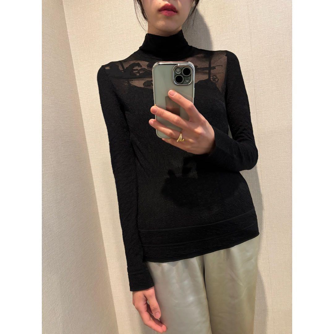 Mame Kurogouchi マメクロゴウチ　シアー　ニットブラウス 4月28日発売「Uniqlo and Mame Kurogouchi」を40代ライターが試着