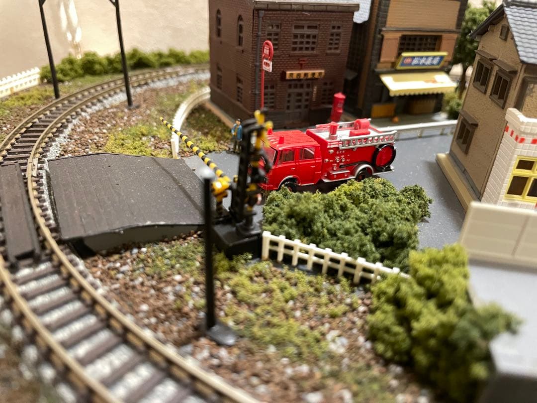 昭和の温泉街　田舎の地方都市　Nゲージ　レイアウト　小径　鉄コレ