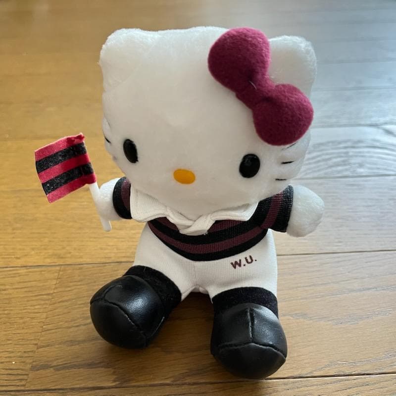 中古品】ハローキティ 早稲田大学ラグビー ぬいぐるみ ※匿名発送、即