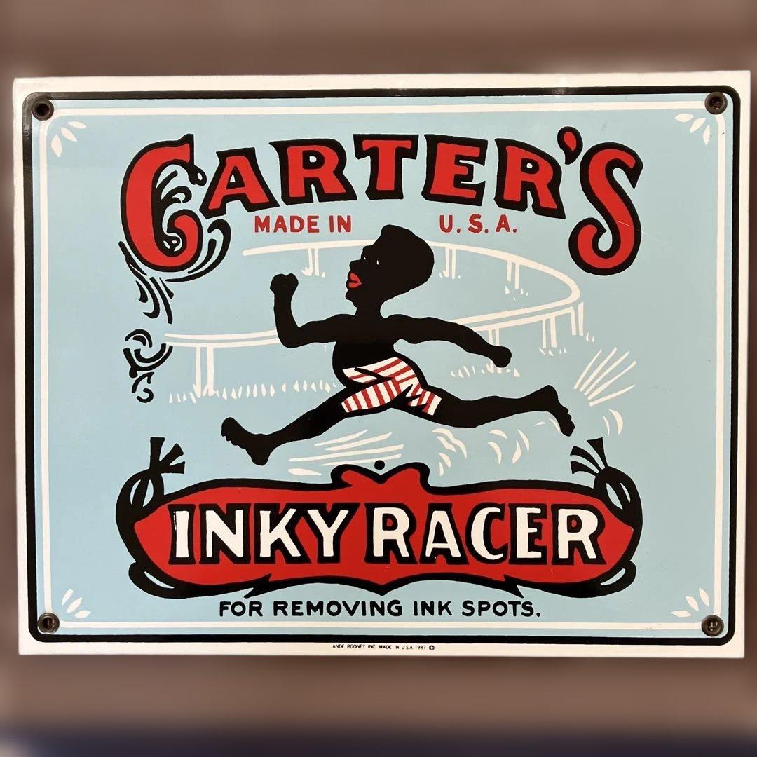 CARTER’S INKYRACER 鉄板　看板　1987年製　　USA レトロ