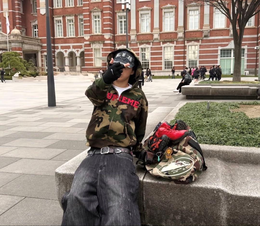 Supreme Collegiate Zip Up パーカー カモ 迷彩 円堂守