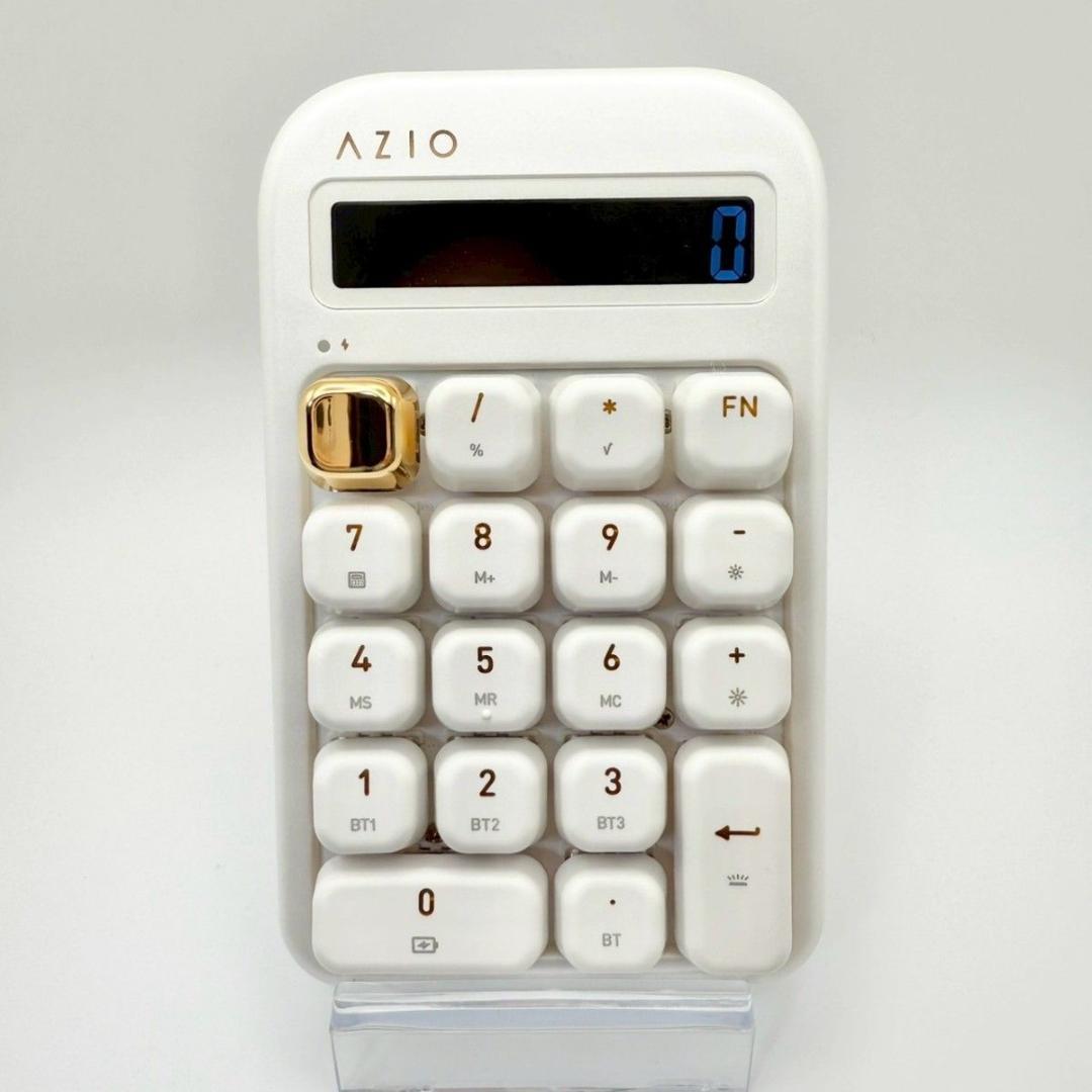 極美品】AZIO Izo テンキー 電卓 青軸 ホワイトブロッサム 82-4 - メルカリ