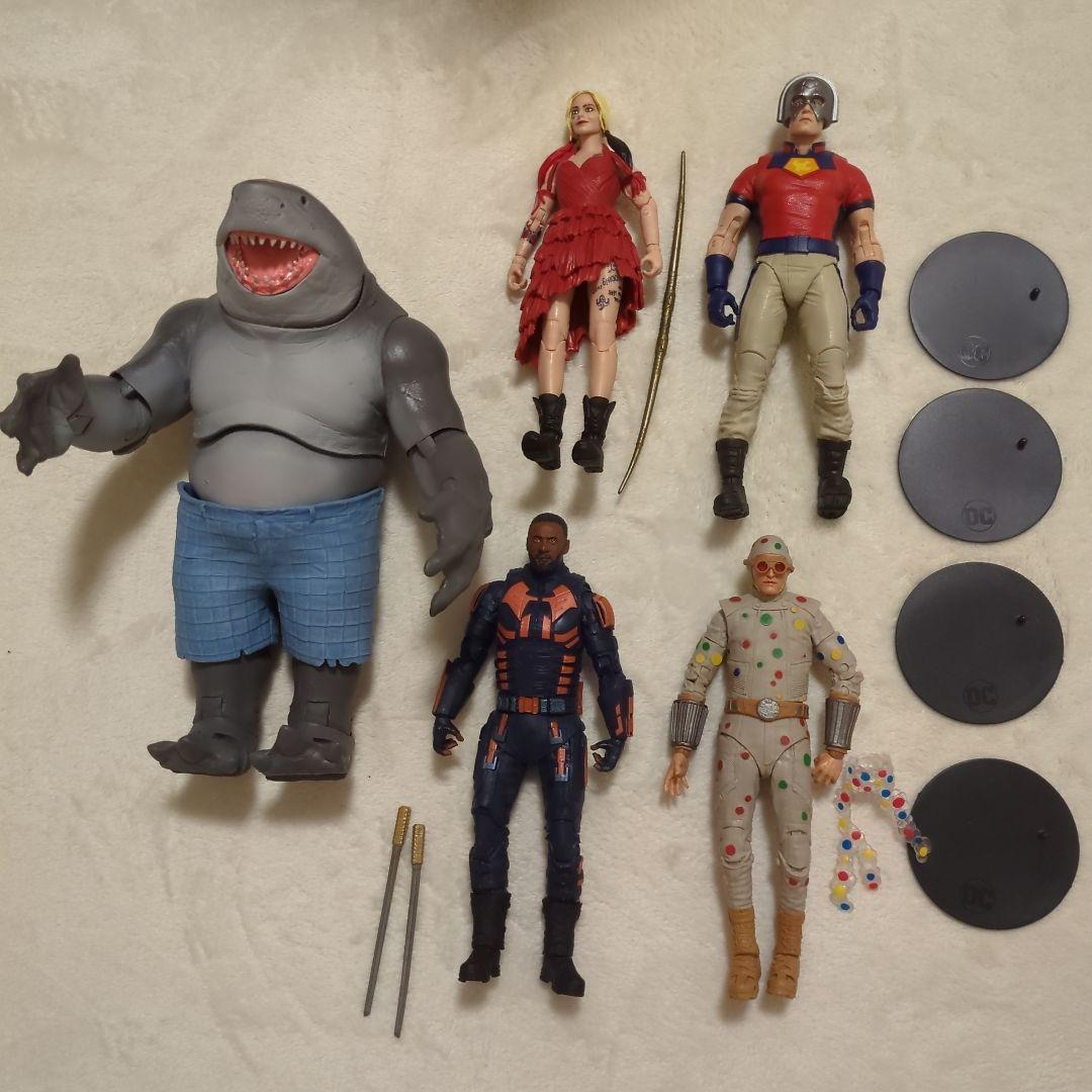 DCマルチバース　マクファーレントイズ　スーサイドスクワッド5体セット DCマルチバース/スーサイド・スクワッド集結kingsharkシリーズ4体