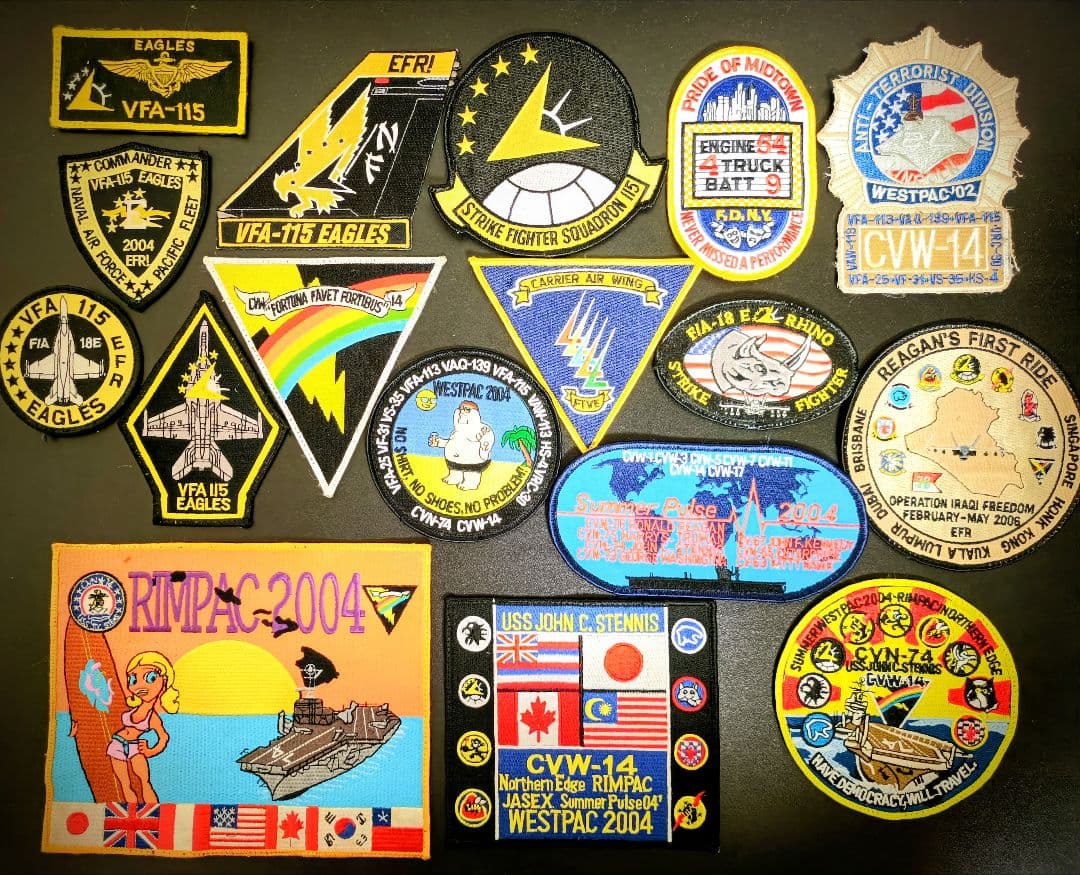 米海軍 VFA-115 EAGLES F/A-18 E パッチセット 17枚