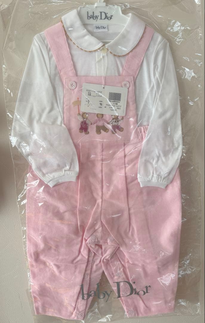【新品未使用】baby Dior ピンクロンパース 95cm