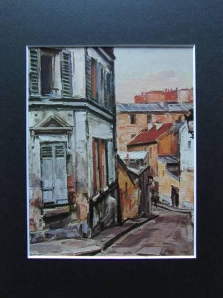 荻須　高徳、ベルヴィル（パリ）、希少な額装用画集より、新品高級額