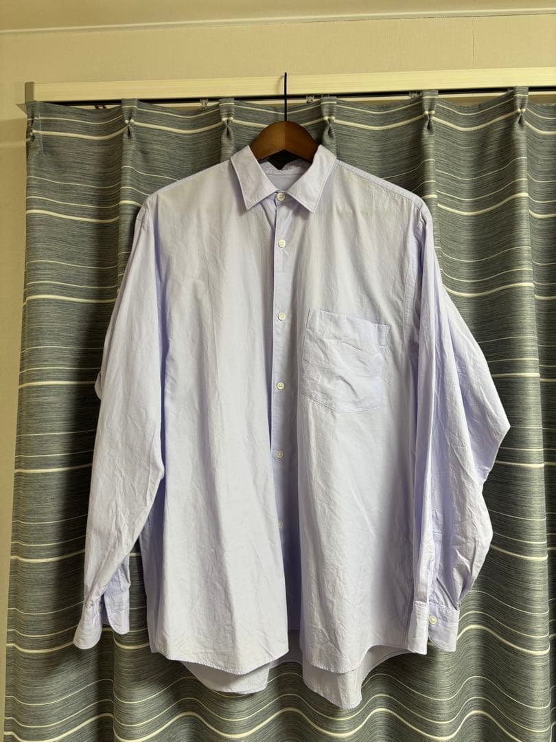 COMOLI コモリシャツX01-02001 サックス sax 2