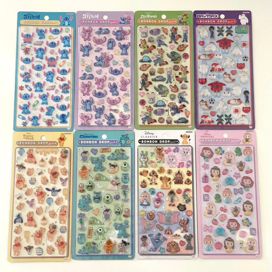正規品 ボンボンドロップシール ディズニー8種セット コンプリート