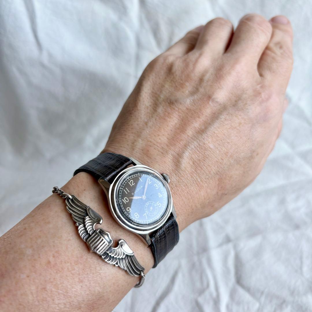 1950's us army パイロットウイング ブレスレットnavy - メルカリ