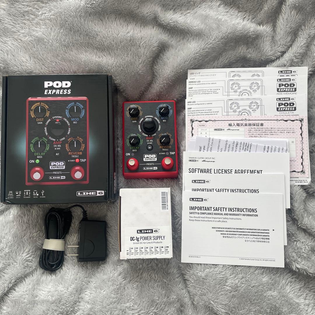 純正DCアダプター付 LINE 6 POD EXPRESS + DC-1G
