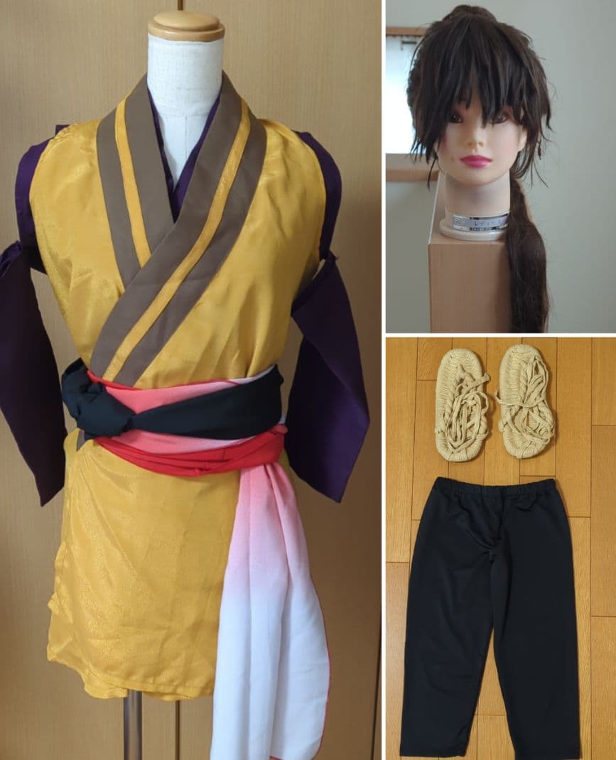 アシスト製ウィッグ・草履付き】薄桜鬼 藤堂平助 コスプレ - メルカリ