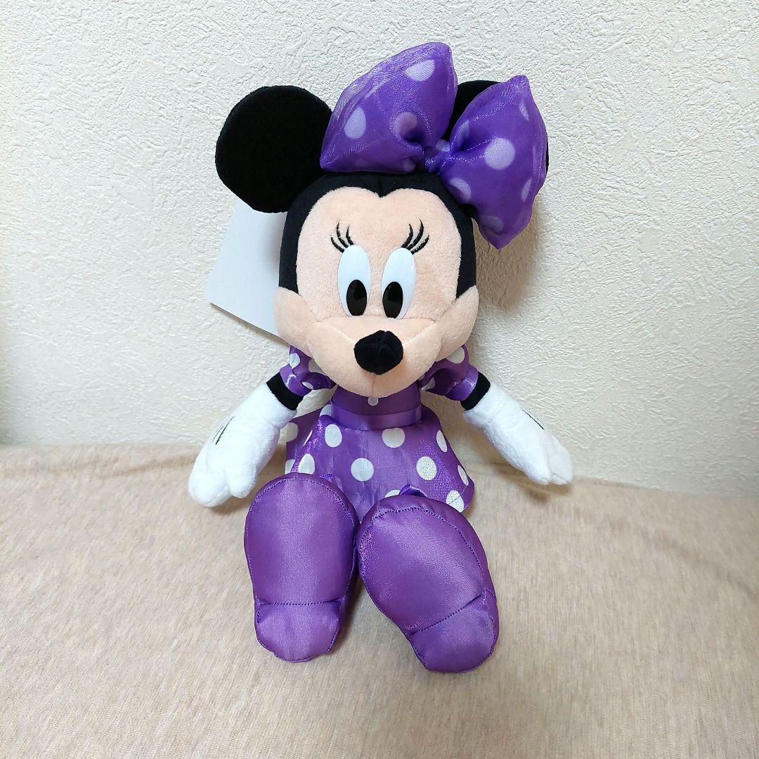 ディズニー★ミニーの日 ぬいぐるみチャーム 水玉 紫