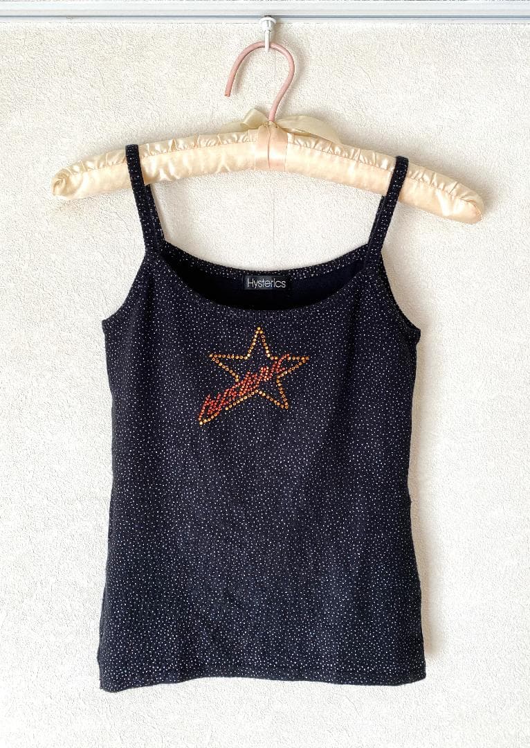 90sHYSTERICS ヒステリックグラマーネオンスターロゴラメキャミソール