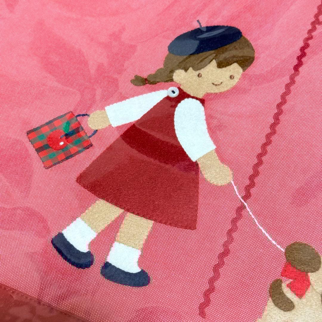 ファミリア デニムバッグ レッド 手刺繍 気になるあの子 手さげカバン