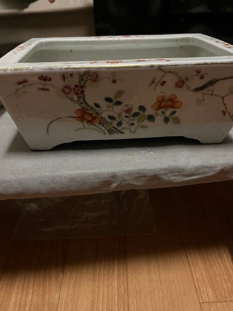 超希少　アンティーク水盤　中国骨董　陶芸長方花器　生花 Amazon.co.jp: HIGHAWK水盤 レトロ 花器 華道 生け花 生け花用 花瓶