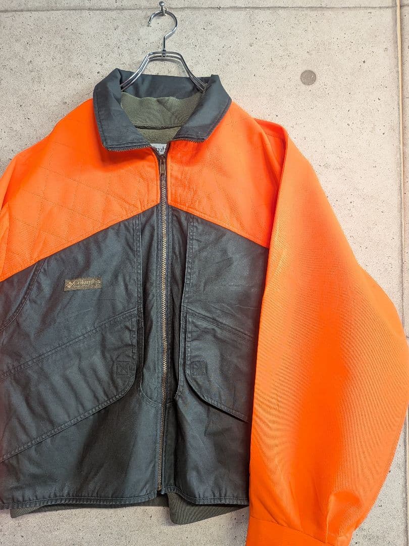 Columbia ハンティングジャケット　オレンジ×ダークグリーン