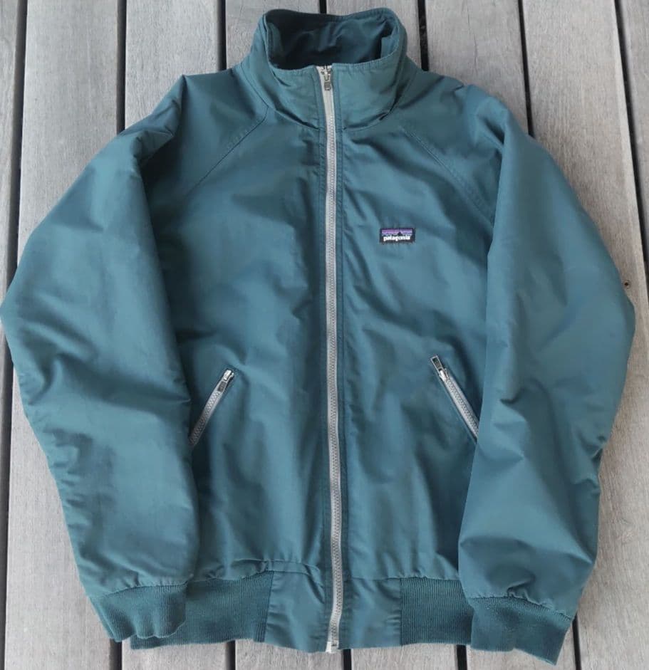 patagonia 　シェルドシンチラ　MENS　S グリーン ビンテージ90's○Patagoniaシェルドシンチラ ジャケットグリーンsize 8