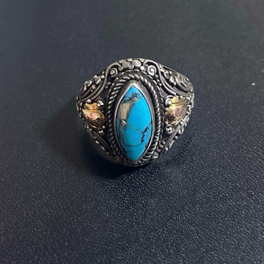 ヴィンテージ　ターコイズリング 70s' 80s'インディアンジュエリー