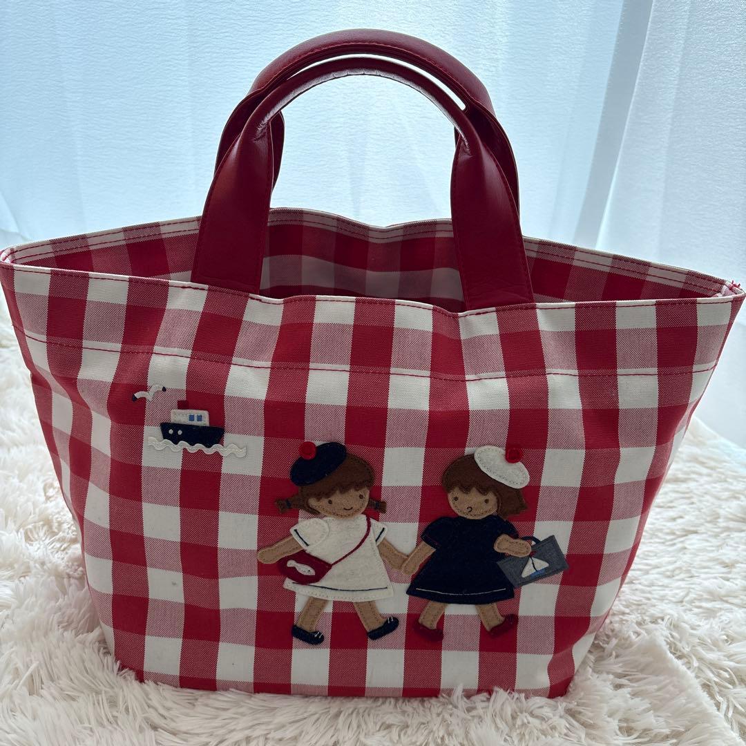 ファミリア70周年限定♡ギンガムチェックトートバッグ