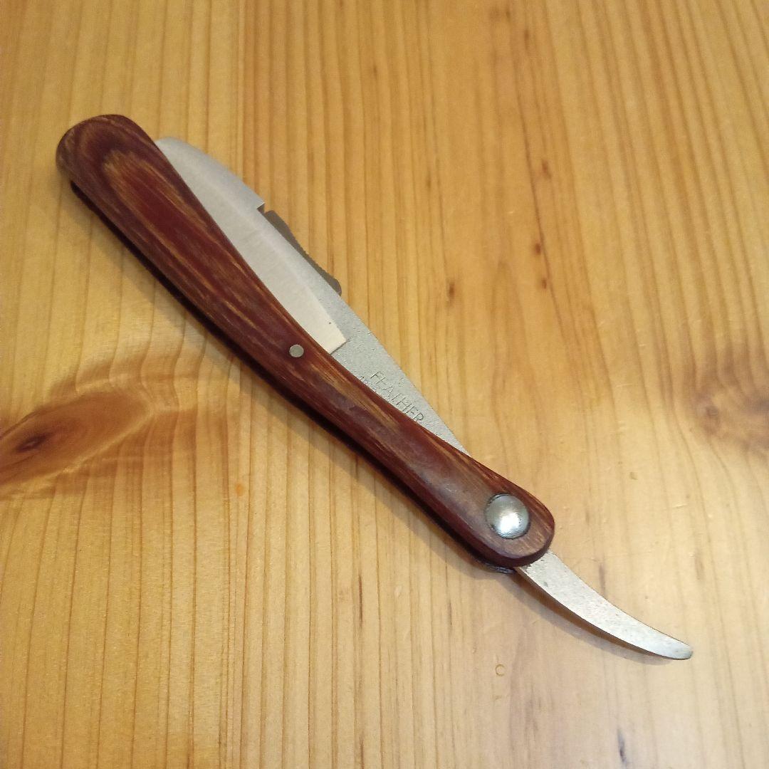 フェザー 木製 レザー カミソリ 理容 剃刀 床屋 櫛 コーム barber